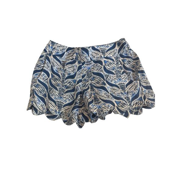 Lilly Pulitzer Ocean Shorts Scalloped Hem Short  XS - Picture 1 of 8